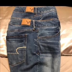 LOT (2 pair) AE Super Stretch Jeggings-  20 Short